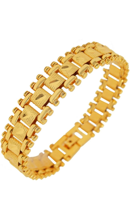 Gold Plated Designer Men’s Bracelet