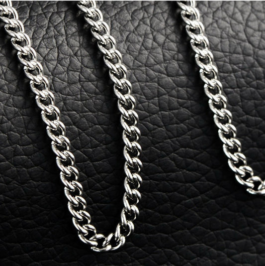 Artificial Silver-Plated Stainless Steel Chain for Men & Women