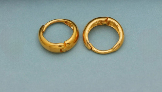 Artificial Gold-Plated Hoop Earrings for Men